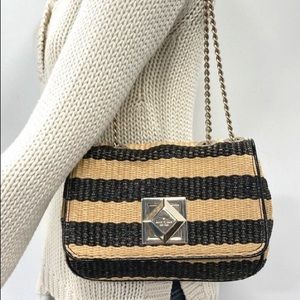 Kate spade striped straw crossbody